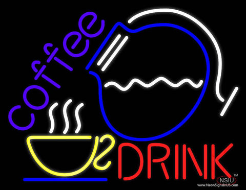 Coffee Drink Real Neon Glass Tube Neon Sign