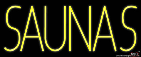 Yellow Saunas Real Neon Glass Tube Neon Sign