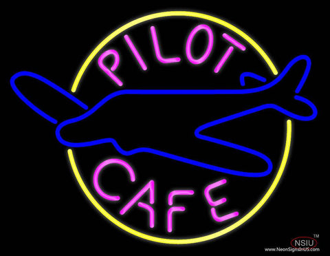 Pilot Cafe Real Neon Glass Tube Neon Sign 