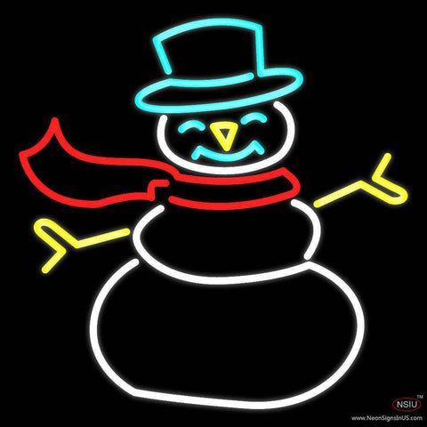 Snowman Real Neon Glass Tube Neon Sign 