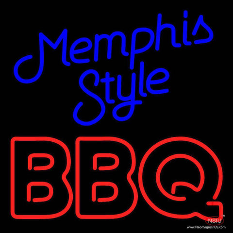 Memphis Style Bbq Real Neon Glass Tube Neon Sign