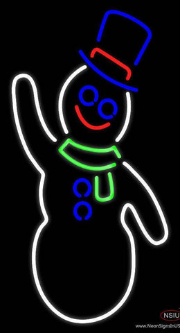 Snowman Real Neon Glass Tube Neon Sign 