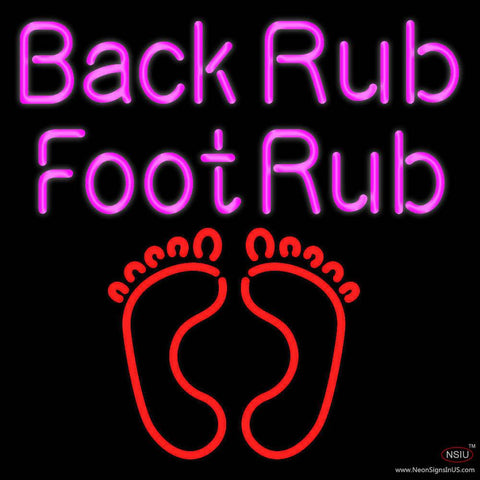 Back Rub Foot Rub With Foot Real Neon Glass Tube Neon Sign 