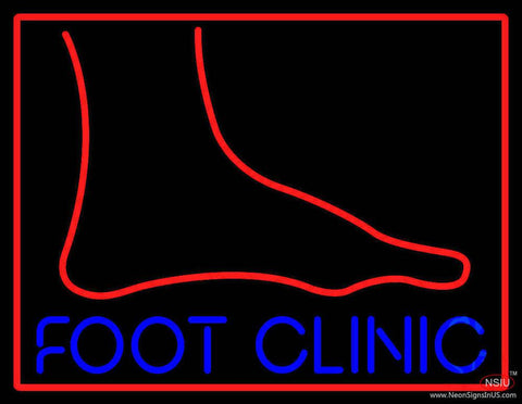 Foot Clinic With Foot Real Neon Glass Tube Neon Sign 
