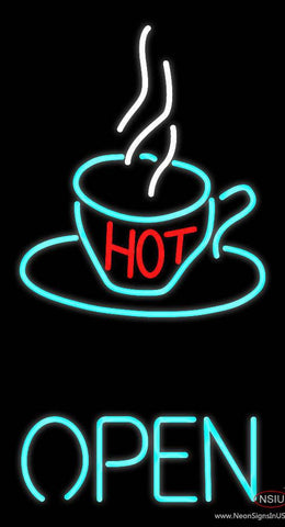 Hot Cup Tea Real Neon Glass Tube Neon Sign 