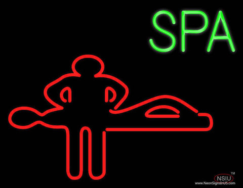 Spa With Red Logo Real Neon Glass Tube Neon Sign 