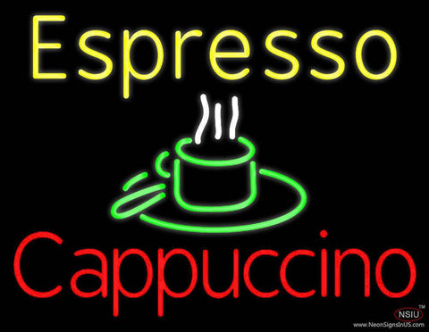 Espresso Cappuccino Real Neon Glass Tube Neon Sign 