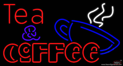 Double Stroke Tea And Coffee Real Neon Glass Tube Neon Sign
