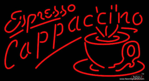 Espresso Cappuccino Cup Real Neon Glass Tube Neon Sign 
