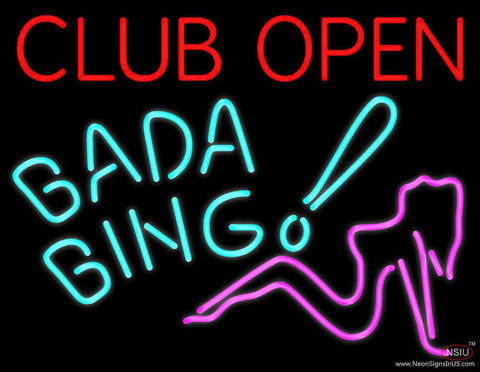 Club Open Bada Bing Real Neon Glass Tube Neon Sign 