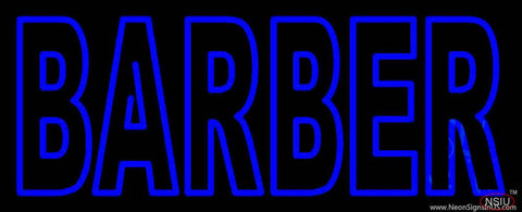 Double Stroke Barber Real Neon Glass Tube Neon Sign 