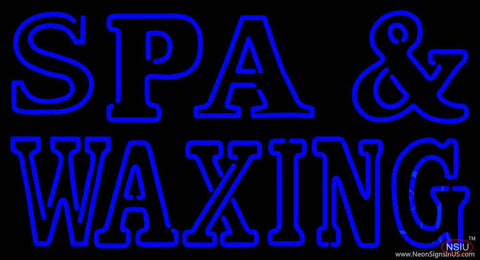 Blue Spa And Waxing Real Neon Glass Tube Neon Sign