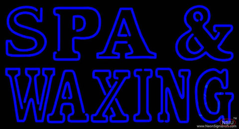 Blue Spa And Waxing Real Neon Glass Tube Neon Sign 