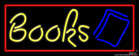 Yellow Books Real Neon Glass Tube Neon Sign 