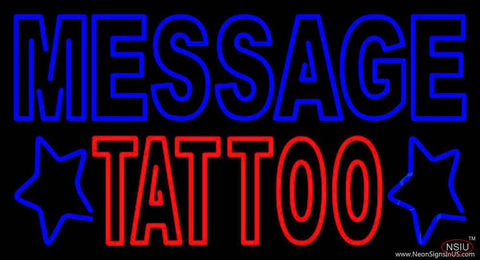 Custom Double Stroke Tattoo Real Neon Glass Tube Neon Sign 
