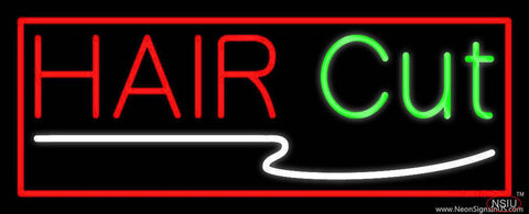 Hair Cut With Red Border Real Neon Glass Tube Neon Sign