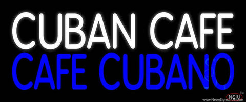 Cuban Cafe Block Real Neon Glass Tube Neon Sign