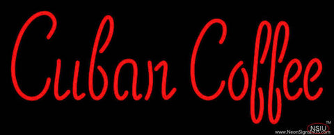 Red Cuban Coffee Real Neon Glass Tube Neon Sign