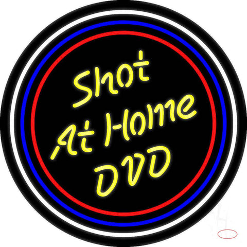 Yellow Shot At Home Dvd Real Neon Glass Tube Neon Sign 