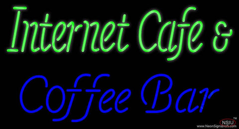 Internet Cafe And Coffee Bar Real Neon Glass Tube Neon Sign 