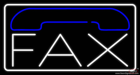 White Fax With Logo Real Neon Glass Tube Neon Sign 