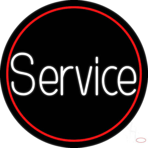 White Service  Real Neon Glass Tube Neon Sign 