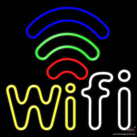 Wifi Free Block With Phone Number  Real Neon Glass Tube Neon Sign 