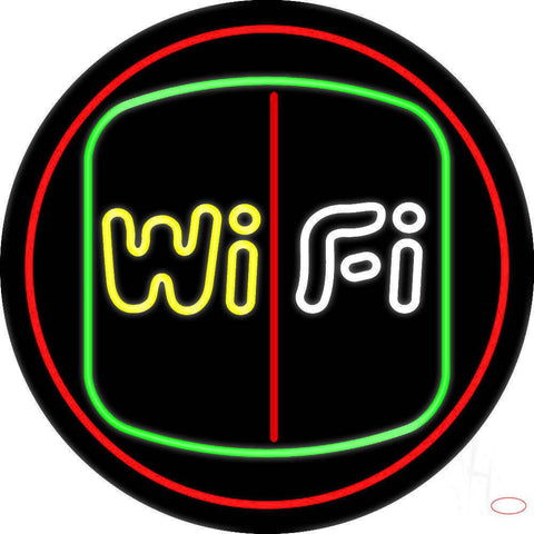 Wifi White Border Real Neon Glass Tube Neon Sign