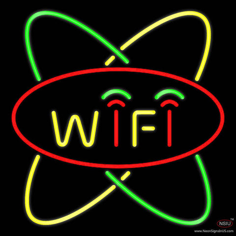 Wifi With Border Real Neon Glass Tube Neon Sign 