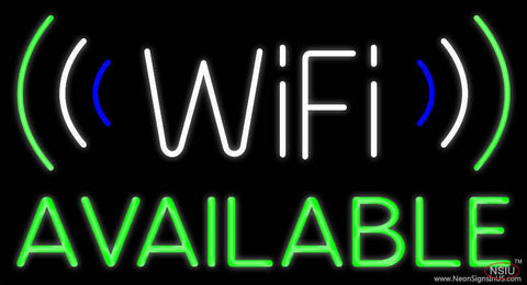 Wifi Available With Logo Real Neon Glass Tube Neon Sign 