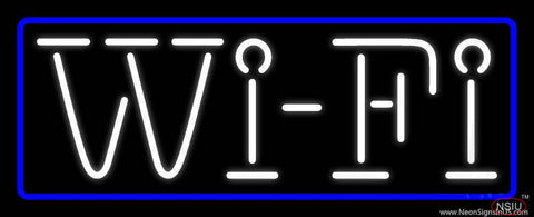 Wifi Blue Border  Real Neon Glass Tube Neon Sign