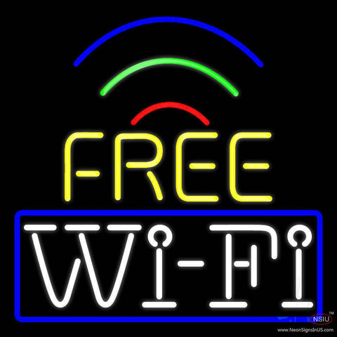 Wifi Free Block With Phone Number  Real Neon Glass Tube Neon Sign 