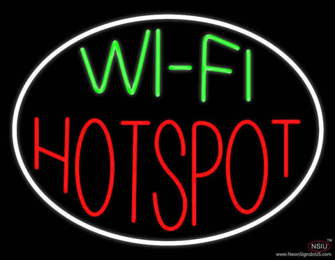 Wi Fi Hotspot  Real Neon Glass Tube Neon Sign 