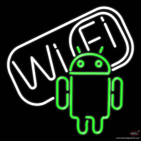 Wifi With Black Border Real Neon Glass Tube Neon Sign 