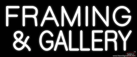 White Framing And Gallery Real Neon Glass Tube Neon Sign