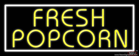 Yellow Hot Popcorn Real Neon Glass Tube Neon Sign