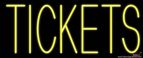 Yellow Tickets Real Neon Glass Tube Neon Sign