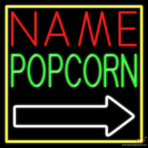 Custom Green Popcorn Real Neon Glass Tube Neon Sign 