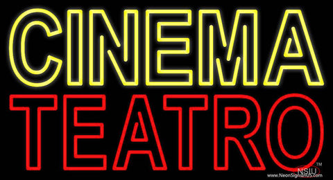 Yellow Cinema Red Teatro Real Neon Glass Tube Neon Sign