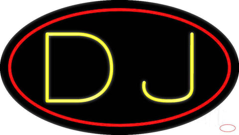 Yellow Dj  Real Neon Glass Tube Neon Sign