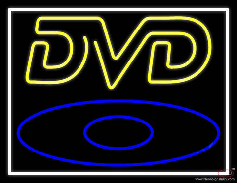 Yellow Dvd Real Neon Glass Tube Neon Sign