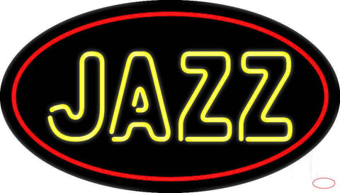 Yellow Jazz Block  Real Neon Glass Tube Neon Sign