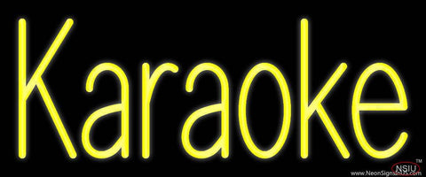 Yellow Karaoke  Real Neon Glass Tube Neon Sign 