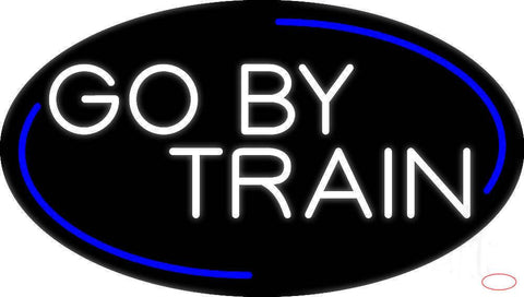 White Go By Train Real Neon Glass Tube Neon Sign 
