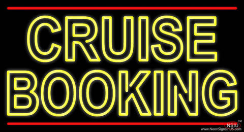 Yellow Cruise Booking Real Neon Glass Tube Neon Sign