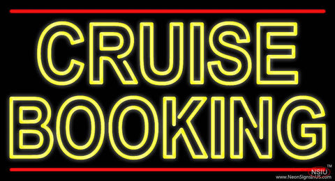 Yellow Cruise Booking Real Neon Glass Tube Neon Sign 