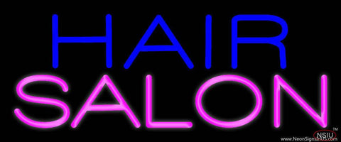 Blue Hair Salon Pink Real Neon Glass Tube Neon Sign