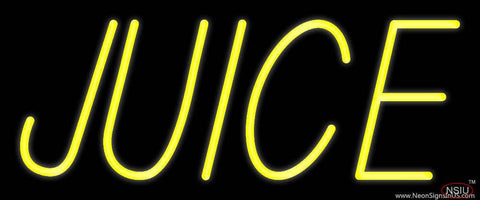 Yellow Juice Real Neon Glass Tube Neon Sign 