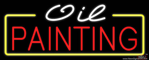 White Oil Red Painting Real Neon Glass Tube Neon Sign 