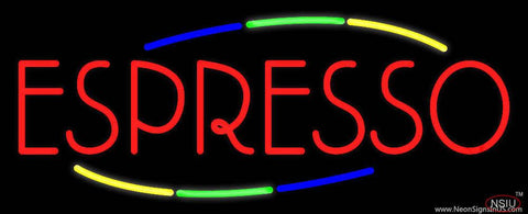 Espresso Real Neon Glass Tube Neon Sign 